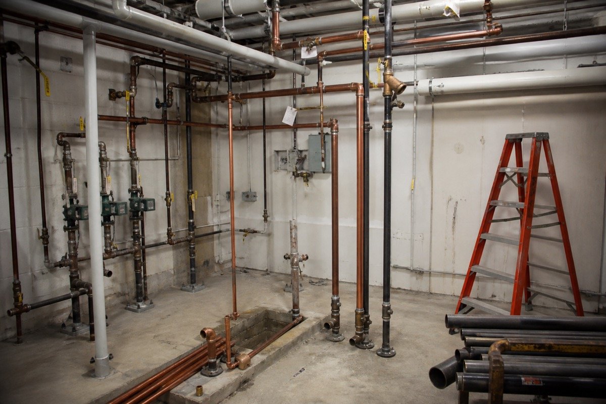 Central boiler replacement — condo building — during