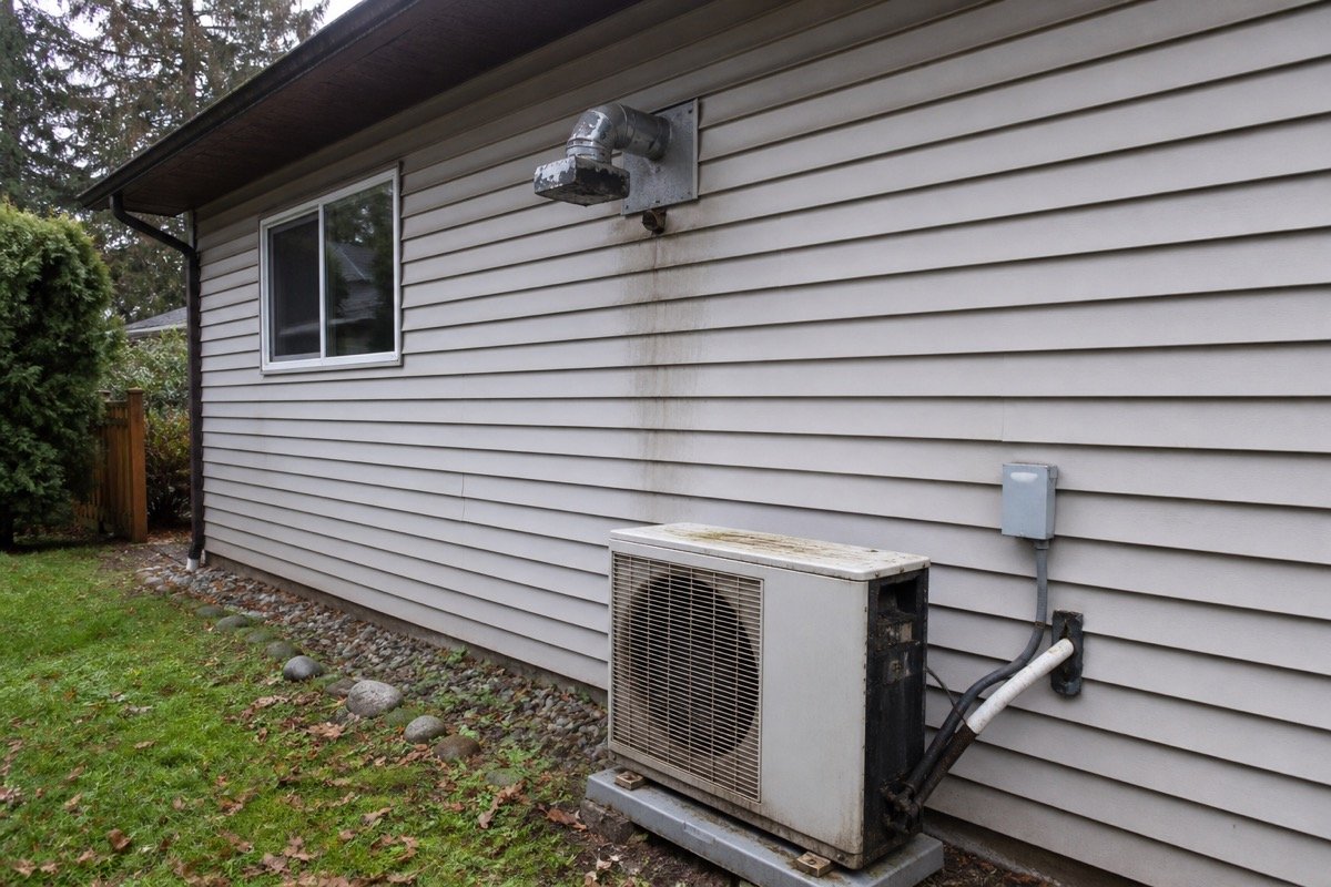 Heat pump retrofit — single-family home — before