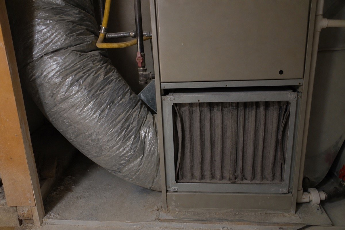 Ductwork redesign and indoor air quality upgrade — before