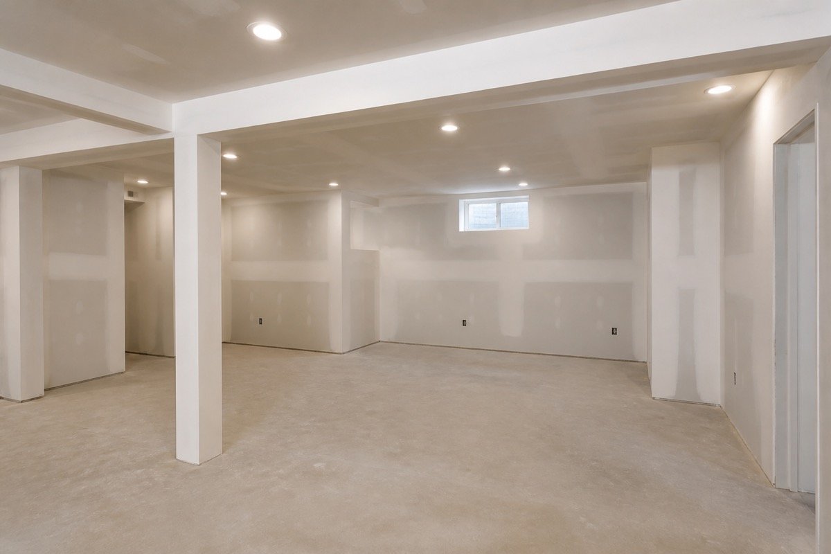 Basement renovation drywall and soundproofing — after